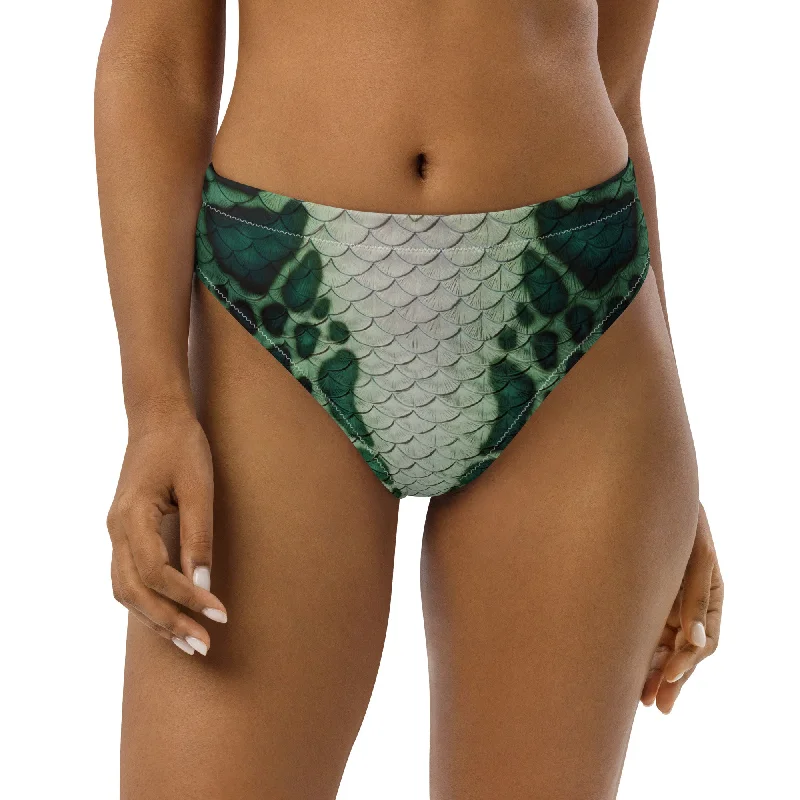 Metallic - finish bikini for a glamorous and eye - catching poolside lookAilea Recycled High-Waisted Bikini Bottom