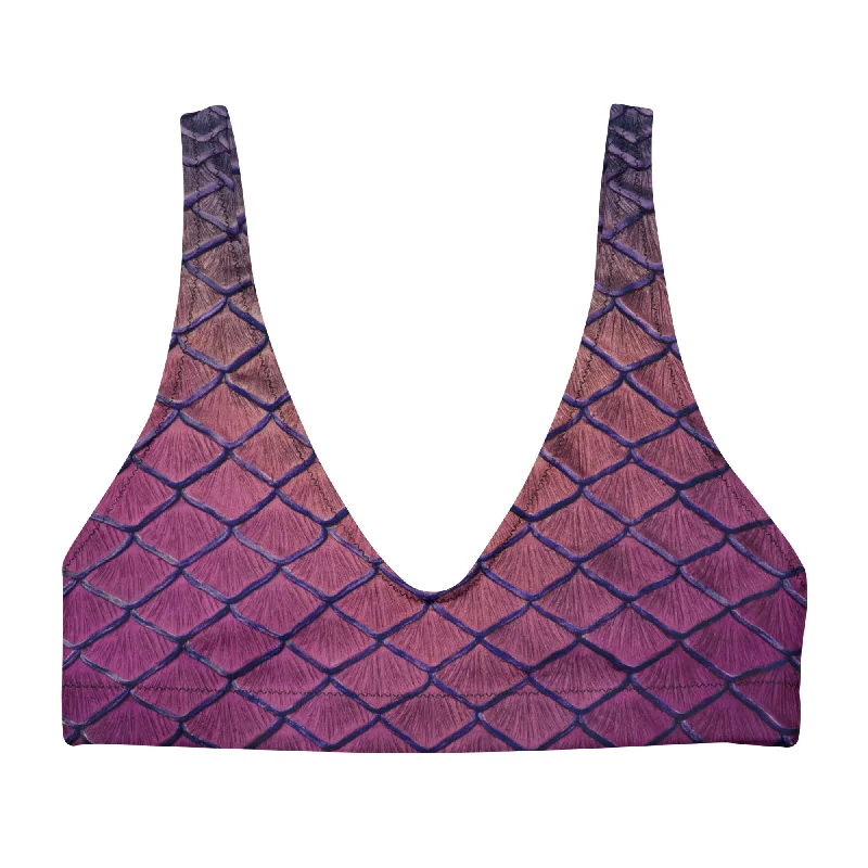 Push - up bikini top to enhance the bust for a confident beach appearancePersephone Recycled Padded Bikini Top