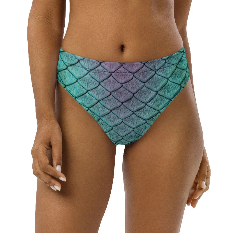 Striped bikini with a classic pattern for a timeless beach aestheticAqua Fairy Recycled High-Waisted Bikini Bottom