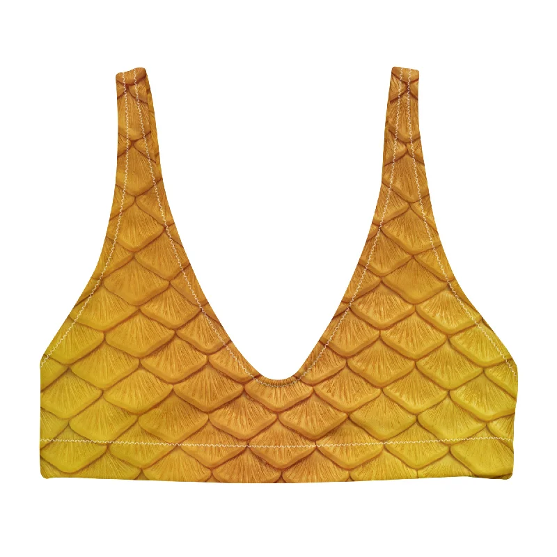 UV - protection bikini for safe sun exposure during beach daysGolden Hour Recycled Padded Bikini Top