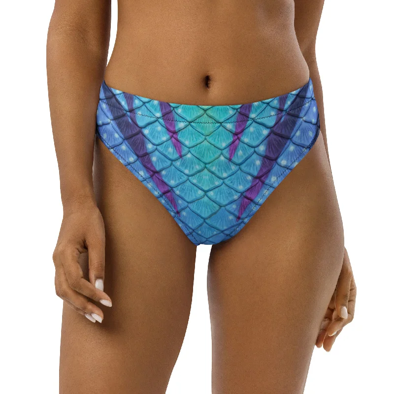 Lace - trimmed bikini for an elegant and romantic touchNavi Nightfall Recycled High-Waisted Bikini Bottom