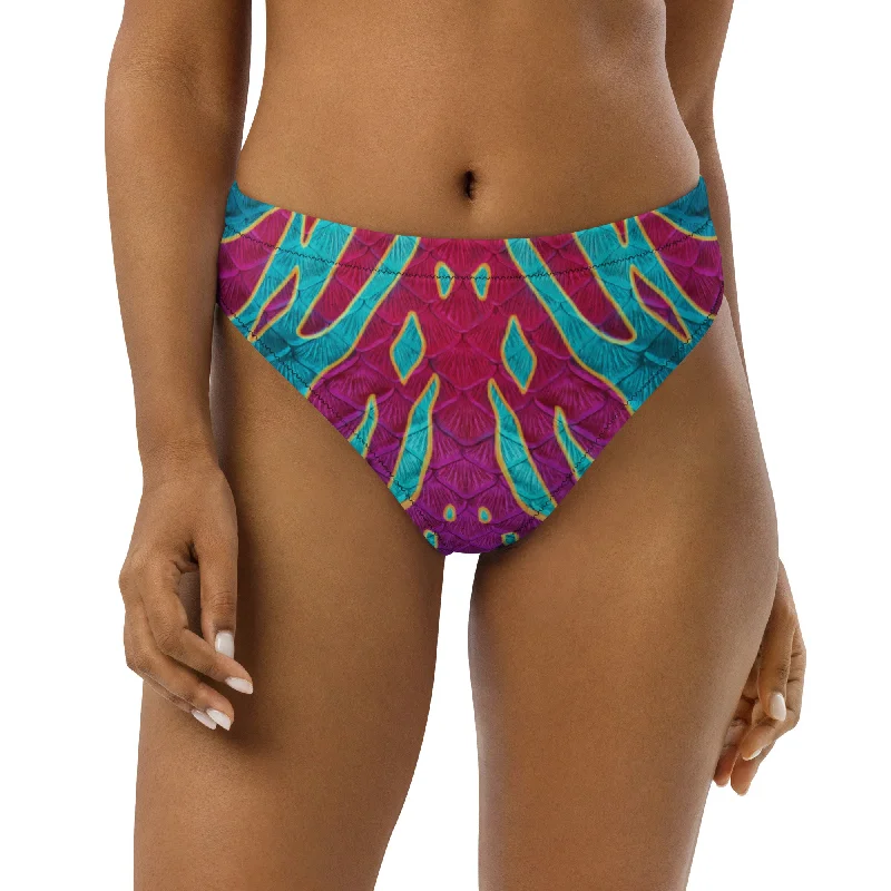 Monokini - style bikini with a unique one - piece - meets - bikini designThe Alchemist Recycled High-Waisted Bikini Bottom