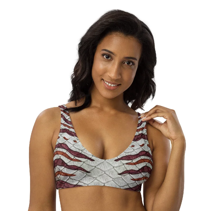 Tropical - themed bikini for a vacation - ready beach outfitThe Lionfish Recycled Padded Bikini Top