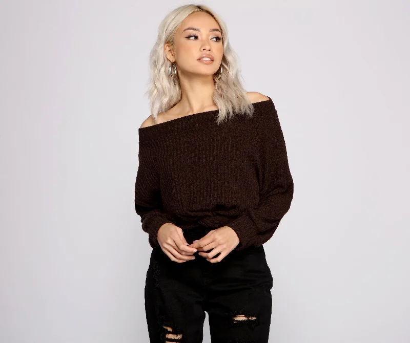 Button - Down Women Long Sleeve Top for a Classic StyleTwist Detail Off The Shoulder Top