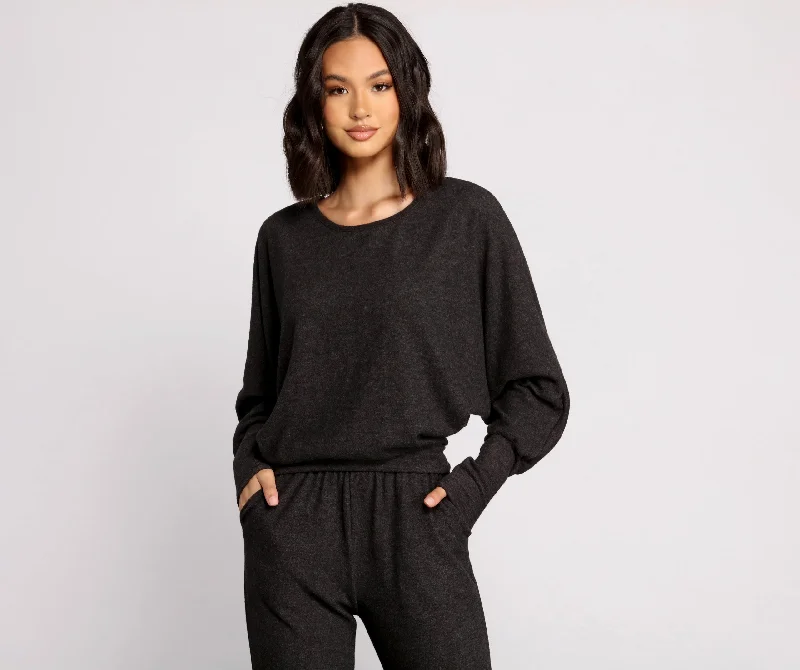 Button - Down Women Long Sleeve Top for a Classic StyleKeepin' Knit Basic Long Sleeve Top