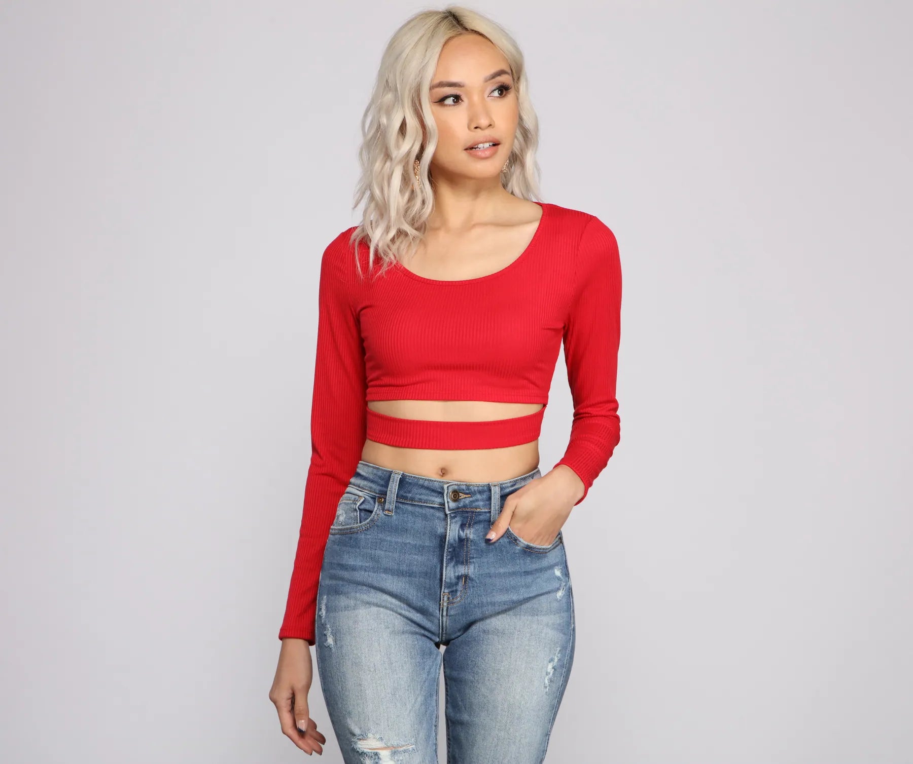 Plaid Women Long Sleeve Top for a Preppy VibeCut To The Chase Crop Top