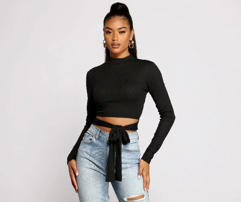 Plaid Women Long Sleeve Top for a Preppy VibeSleek and Snatched Ribbed Knit Crop Top