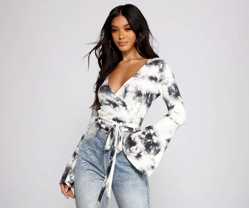 Plus Size Women Long Sleeve Top for a Flattering and Comfortable FitTrendy Babe Tie Dye Top