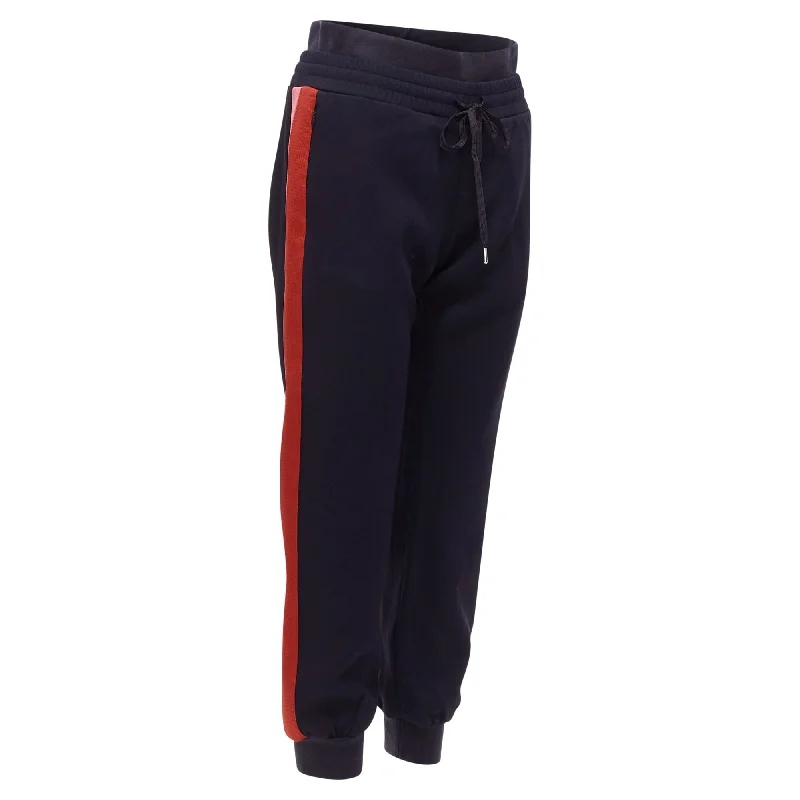 Alexander Mcqueen 2017 Navy Pink Red Double Waistband Jogger Pants It38 Xs