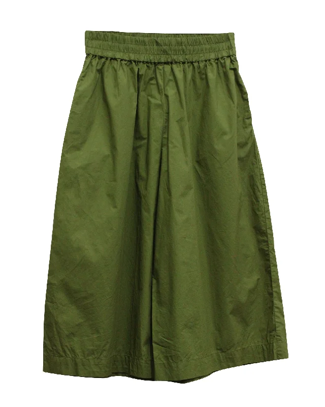 Baum Und Pferdgarten Neama Gathered Culottes in Green Organic Cotton