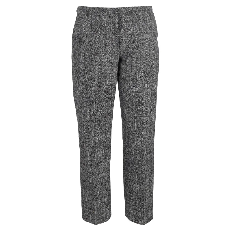 Dries Van Noten Straight-Leg Trousers in Grey Wool