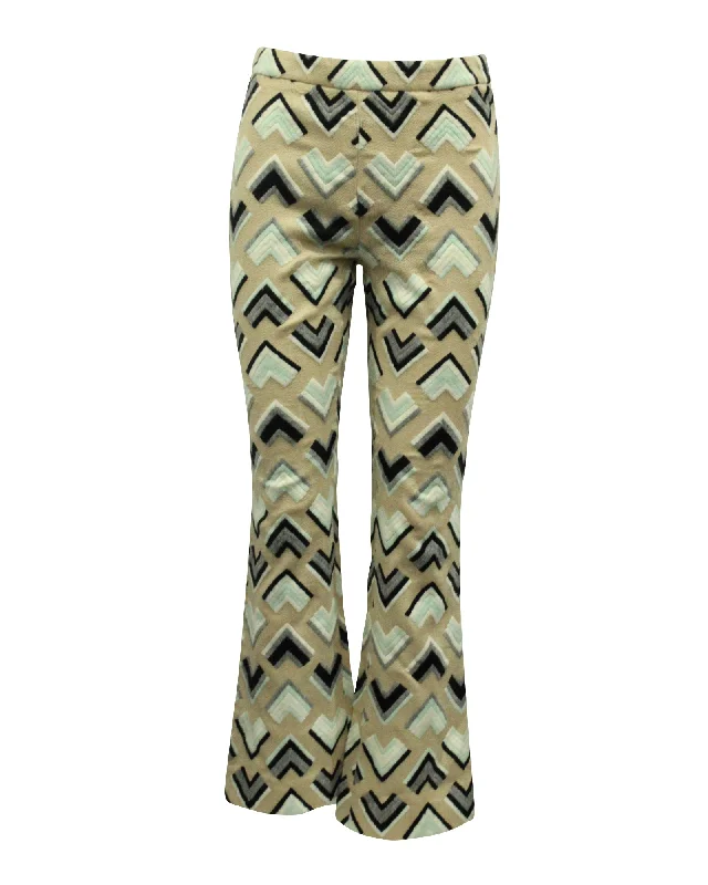 Giambattista Valli Geometric-Pattern Trousers in Multicolor Wool