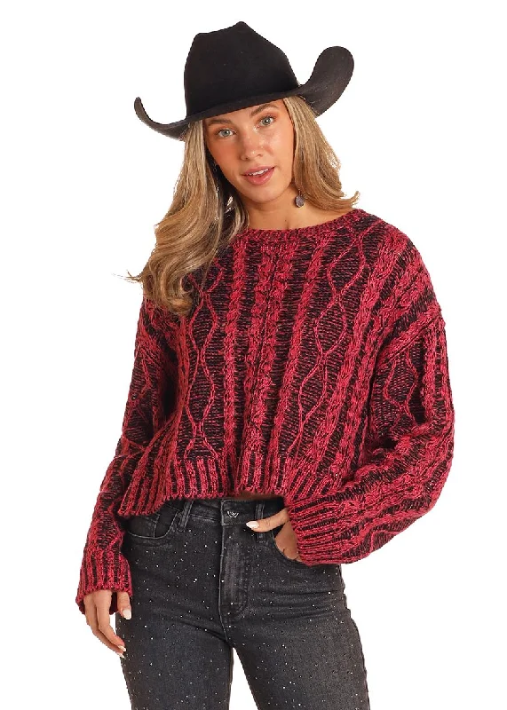 Organic Cotton Women Sweater for an Eco - Friendly ChoiceOrganic Cotton Women Sweater for an Eco - Friendly ChoiceWomen's Rock & Roll Cowgirl Sweater #BW32T05271