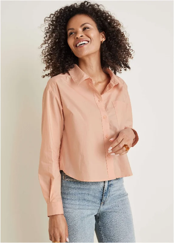 Button - Down Women Sweater for a Versatile LookButton - Down Women Sweater for a Versatile LookCropped Button-Down - Evening Sand