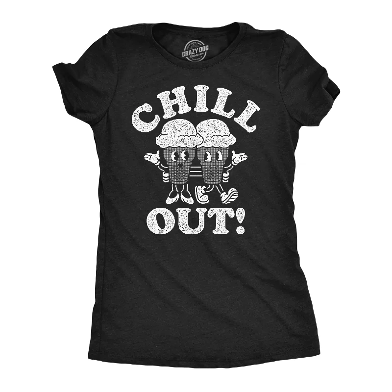 Ringer T Shirt Women with Retro - Inspired StripesChill Out Women's T Shirt