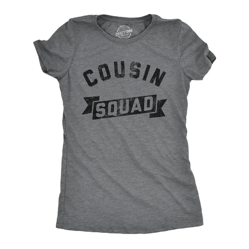 Crew Neck Women T Shirt with a Timeless DesignCousin Squad Women's T Shirt