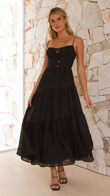 Little Black Women Dress with Sequins for a Glamorous Night OutCove Maxi Dress - Black