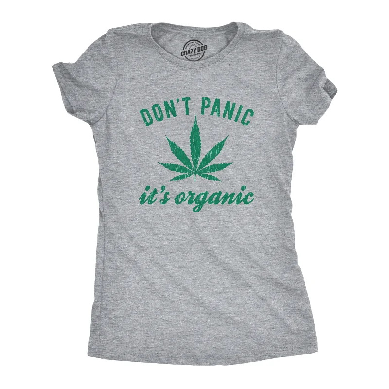 Crop Top Women T Shirt to Pair with High - Waisted BottomsDon't Panic It's Organic Women's T Shirt