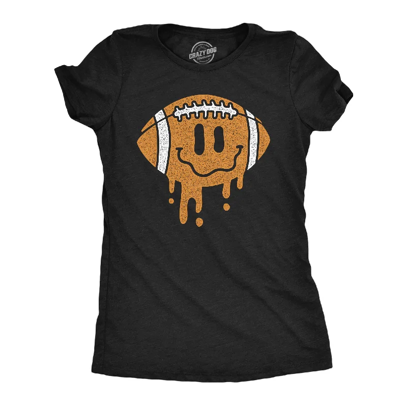 Moisture - Wicking Women T Shirt for Active LifestylesDripping Football Smile Women's T Shirt