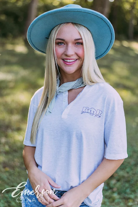 Sequined Women T Shirt for a Sparkly Night OutGamma Phi Beta Simple White Henley