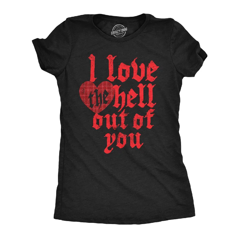 Striped Women T Shirt in a Classic PatternI Love The Hell Out Of You Women's T Shirt