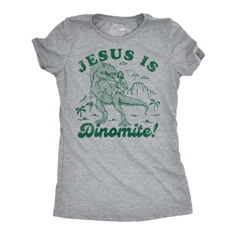 Sleeveless Women T Shirt for Summer ComfortJesus Is Dinomite Women's T Shirt