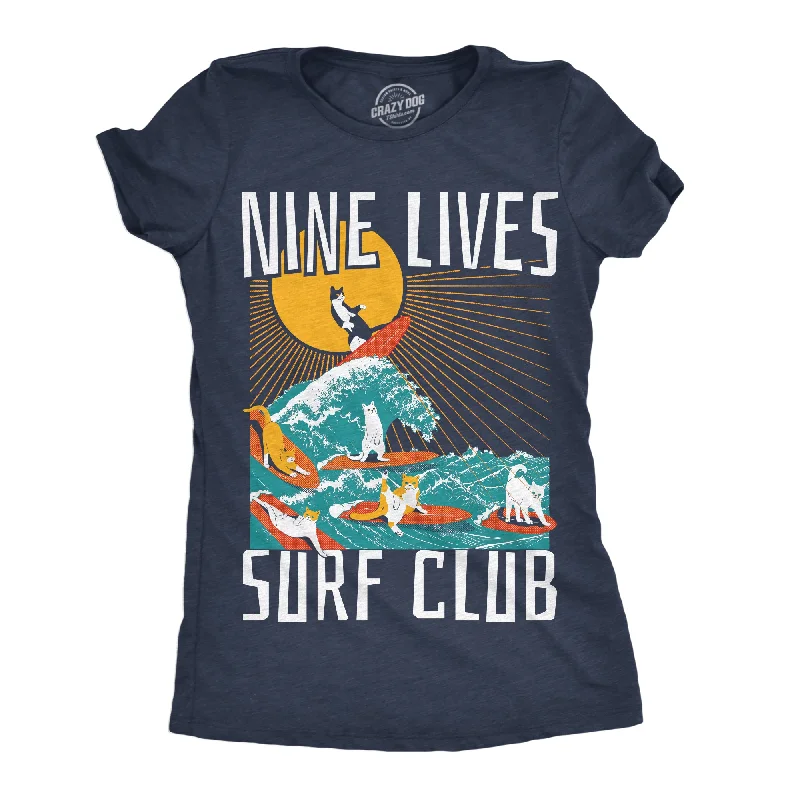 Organic Cotton Women T Shirt for Eco - Conscious WearersNine Lives Surf Club Women's T Shirt