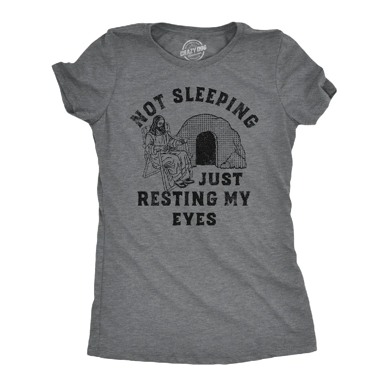 Striped Women T Shirt in a Classic PatternNot Sleeping Just Resting My Eyes Women's T Shirt