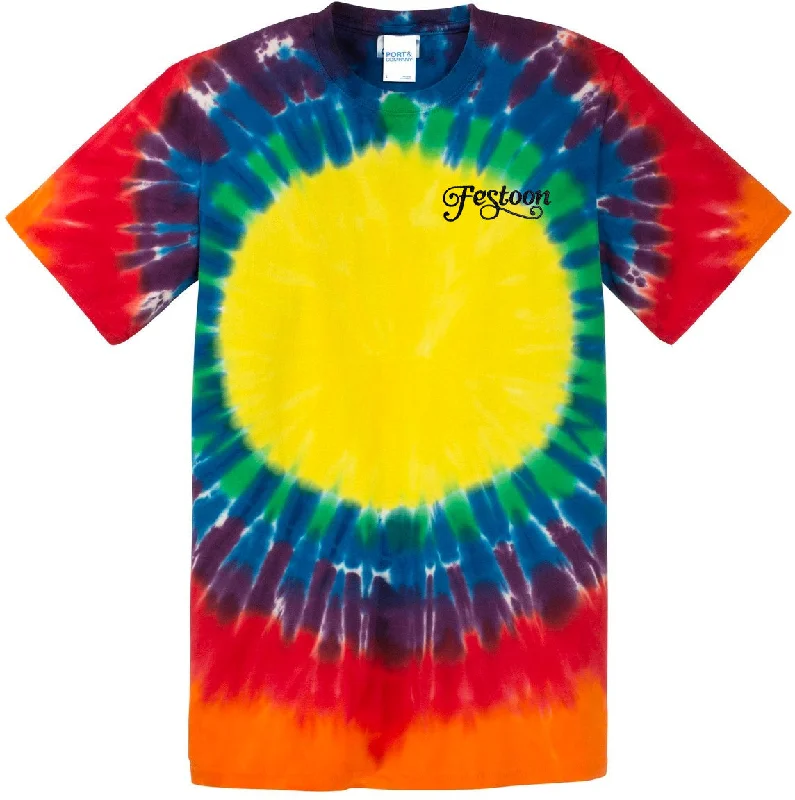 Ringer T Shirt Women with Retro - Inspired StripesPort & Company Window Tie-Dye Tee