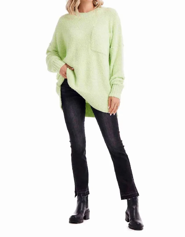 Hooded Women Sweater for Added Comfort and StyleHooded Women Sweater for Added Comfort and StyleRome Chenille Sweater In Lime