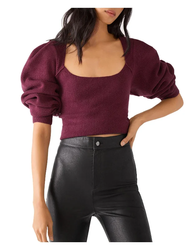 Color - Blocked Women Sweater for a Bold Fashion StatementColor - Blocked Women Sweater for a Bold Fashion StatementSaffron Womens Ribbed Short Crop Sweater