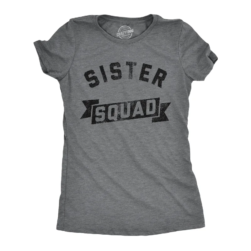 Long Sleeve Women T Shirt for Cooler WeatherSister Squad Women's T Shirt