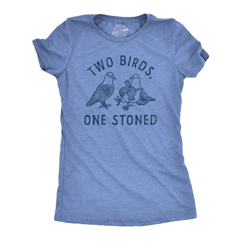 Tie - Dye Women T Shirt with a Bohemian VibeTwo Birds One Stoned Women's T Shirt