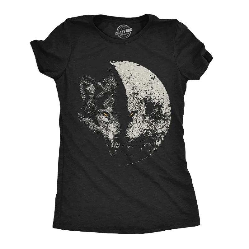 Long Sleeve Women T Shirt for Cooler WeatherWolf Moon Women's T Shirt