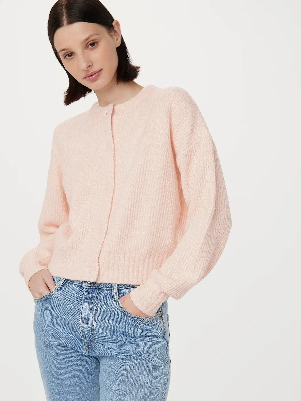 Cashmere Women Sweater with a Luxurious Soft TouchCashmere Women Sweater with a Luxurious Soft TouchThe Seawool® Crewneck Cardigan in Light Peach