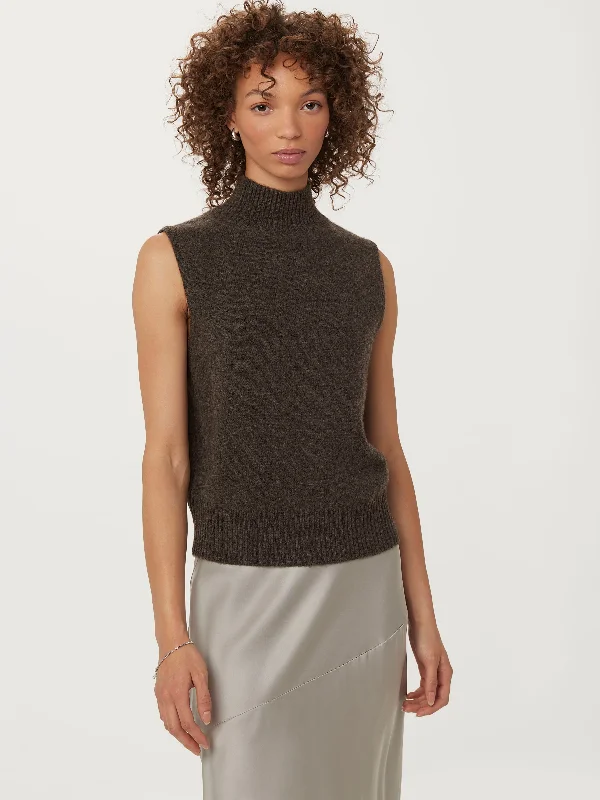 Button - Down Women Sweater for a Versatile LookButton - Down Women Sweater for a Versatile LookThe Yak Wool Sweater Vest  in Charcoal Grey