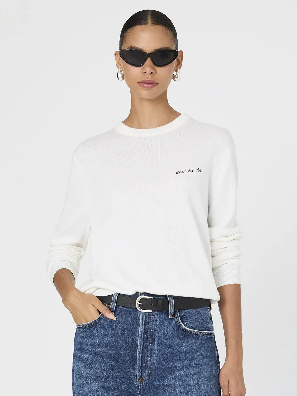 Cropped Women Sweater to Pair with High - Waisted BottomsCropped Women Sweater to Pair with High - Waisted BottomsCashmere Blend Embroidered Sweater