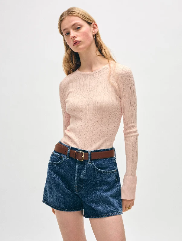 Cable - Knit Women Sweater with Intricate PatternsCable - Knit Women Sweater with Intricate PatternsOrganic Cotton Ribbed Wide Cuff Top