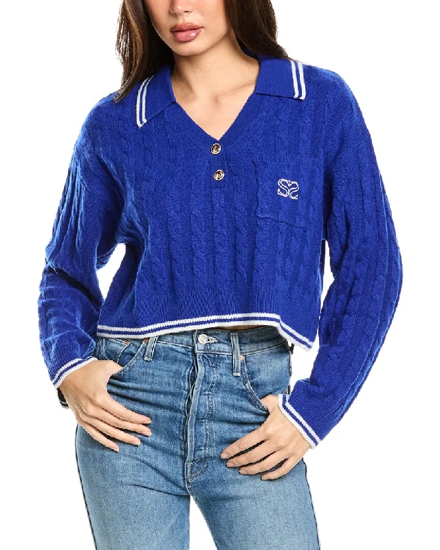 Open - Front Women Sweater for Easy LayeringOpen - Front Women Sweater for Easy LayeringSandro Wool & Cashmere-Blend Sweater