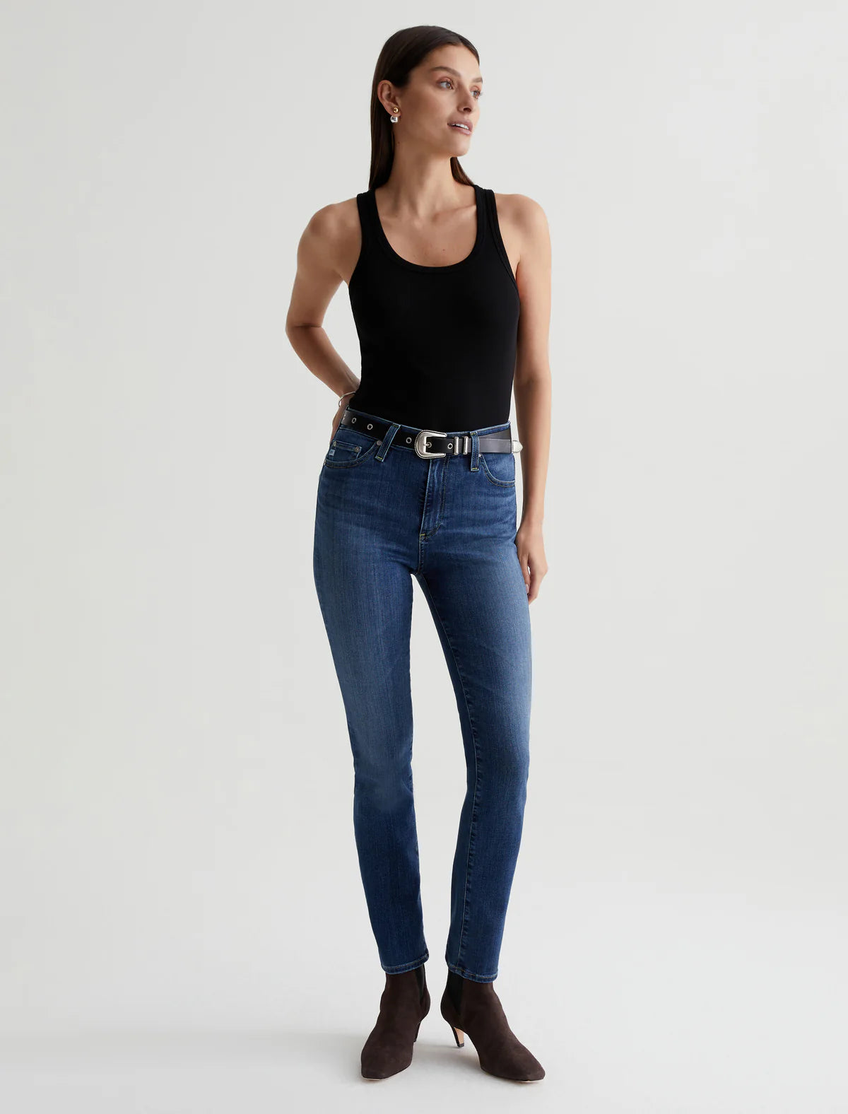 High - rise flare women jeans for a 70s - inspired lookAG Jeans - Mari High-Rise Slim Straigth