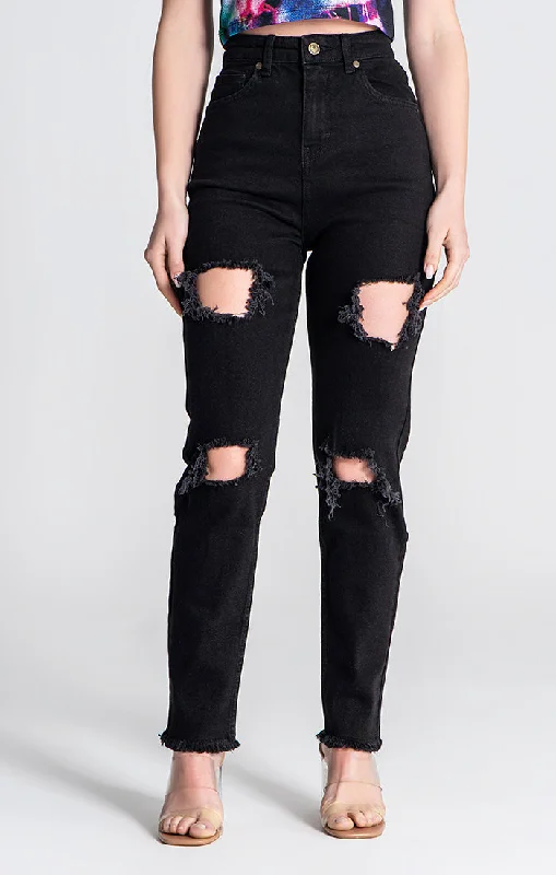 Bootcut women jeans to complement various shoe stylesBlack Ripped Jeans