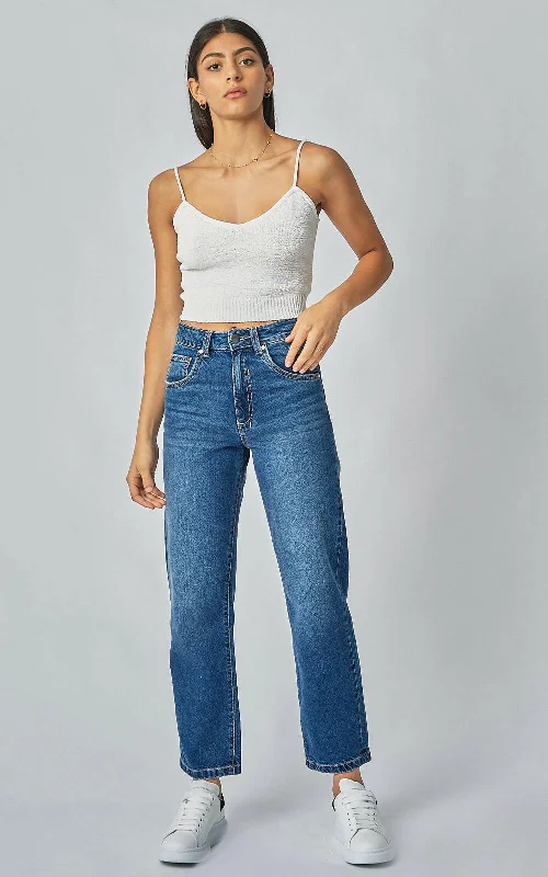 Jeggings women jeans combining the comfort of leggings and style of jeansEvie Wide Leg Blur Blue Jeans