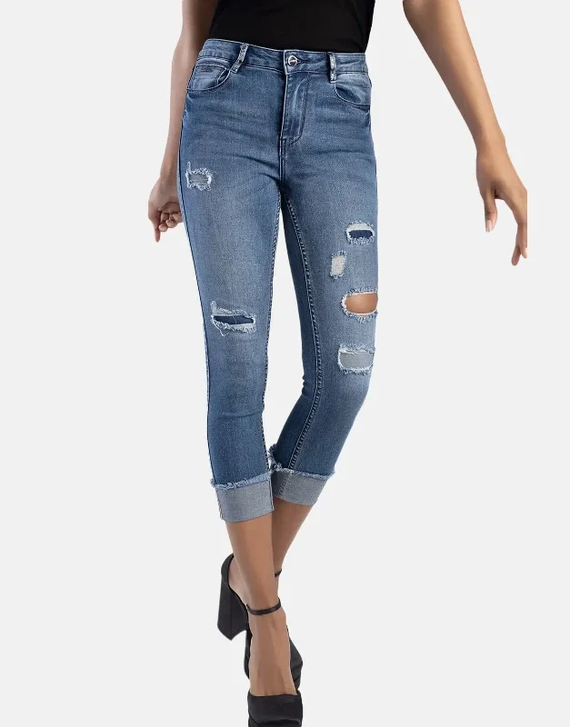 High - rise flare women jeans for a 70s - inspired lookSissy Boy Juniper Axel Capri Jeans