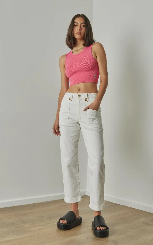 Jeggings women jeans combining the comfort of leggings and style of jeansStella Stretch High Waisted Ivory Trouser