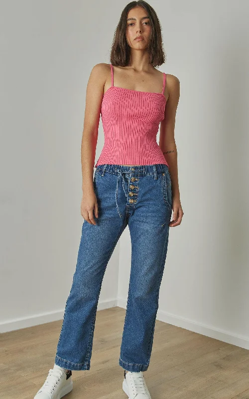 Embroidered women jeans with intricate patternsUnwind Denim Ankle Length Pants