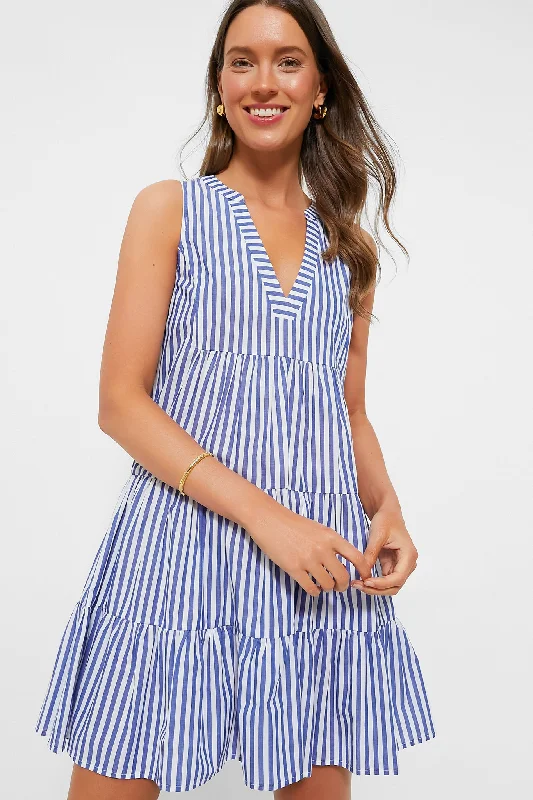 Little Black Women Dress with Sequins for a Glamorous Night OutBlue and White Stripe Sleeveless Cotton Poplin Kenzo Dress