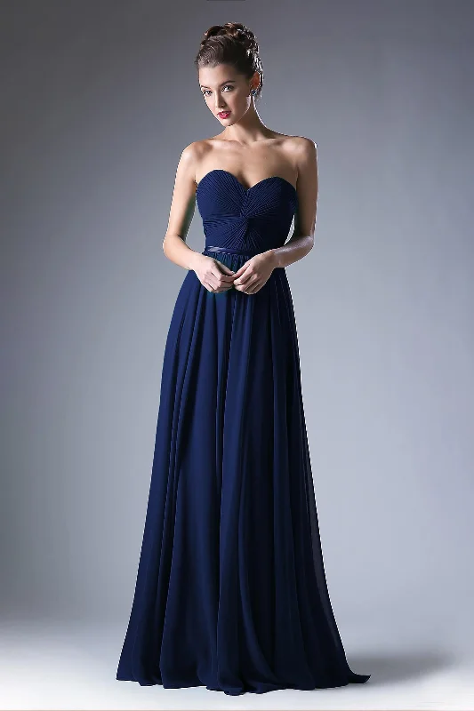 Empire Waist Women Dress to Accentuate the Bust and Conceal the WaistCinderella Divine CD7455 Strapless Chiffon Empire Waist Prom Dress