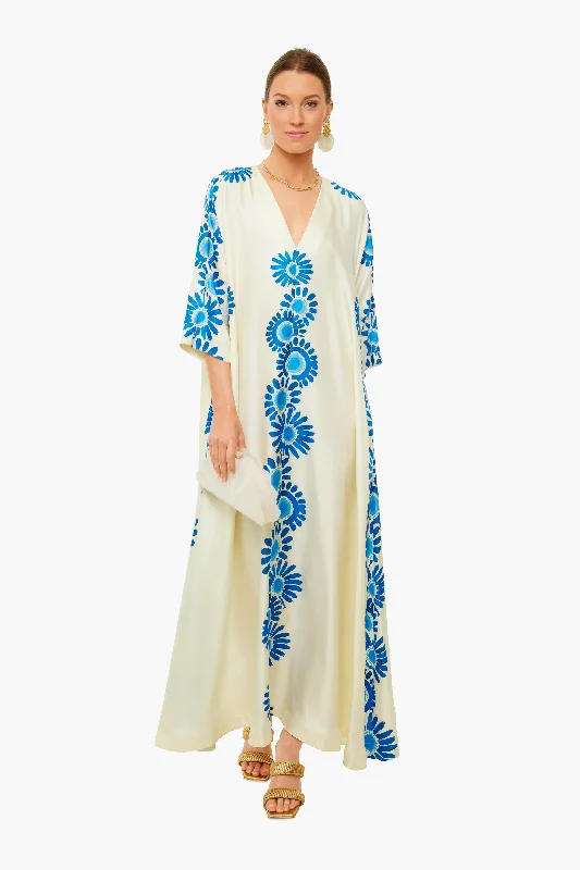 Mermaid - Style Women Dress with a Fitted Silhouette for Special OccasionsDaisy Placee Azzurro Muumuu Dress