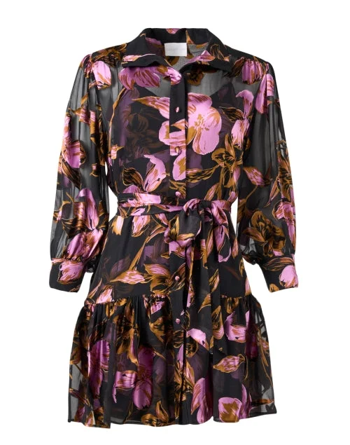 Printed Abstract Women Dress for a Modern and Artistic AppealEmi Pink Floral Print Dress