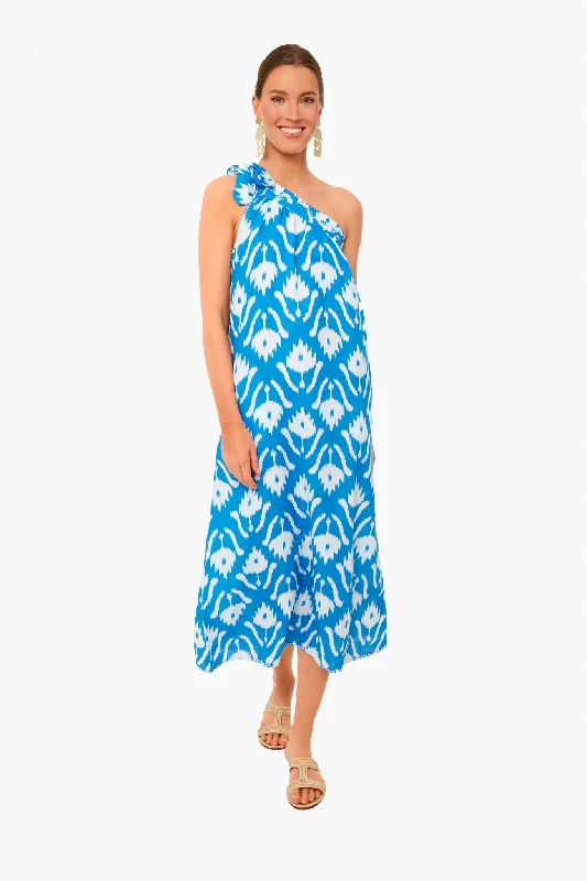 Little Black Women Dress with Sequins for a Glamorous Night OutExclusive Ikat Blue Water Lilly Dress